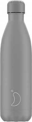 Chilly's Monochrome Μπουκάλι Θερμός Ανοξείδωτο BPA Free All Matte Grey 500ml