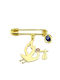 Goldsmith Child Safety Pin made of Gold Plated Silver for Girl
