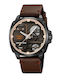 Skmei Men's Watch 47.2mm Chronograph Battery with Stainless Steel Strap Dark Brown