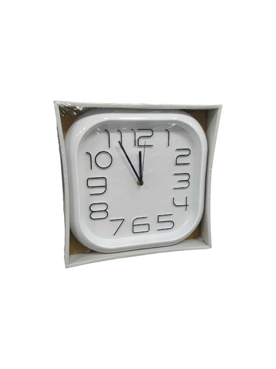 Wall Clock Plastic White Ø30cm