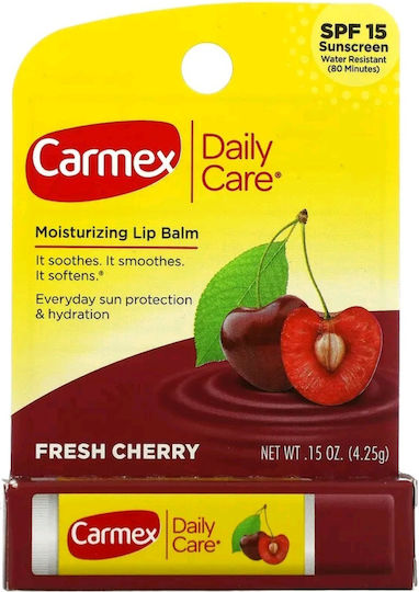 Carmex Moisturising Lip Balm SPF15 Fresh Cherry 4.25gr