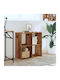 Brown Bookcase 68.5x32x68.5cm
