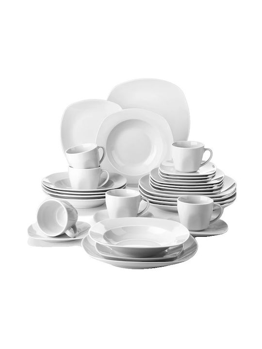 Set de Farfurii Ceramic Alb 30buc 6151015418480