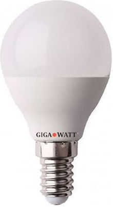 GigaWatt Λάμπα LED 7W για Ντουί E14 και Σχήμα G45 Θερμό Λευκό