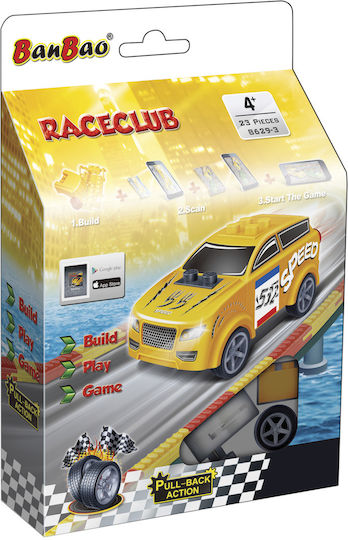 Banbao Mini Pull Back Cart Bauklötze - Gelb Für 4+ Jahre 26 Stück