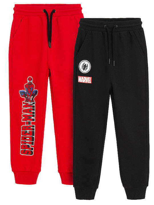 Kids Sweatpants Red 2pcs Spiderman Marvel