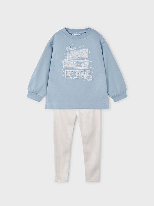 Mayoral Kids Set with Leggings Winter 2pcs Light Blue Σουετ