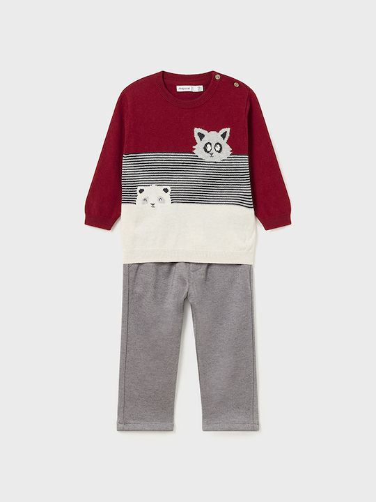 Mayoral Kids Set with Pants Winter 2pcs Red