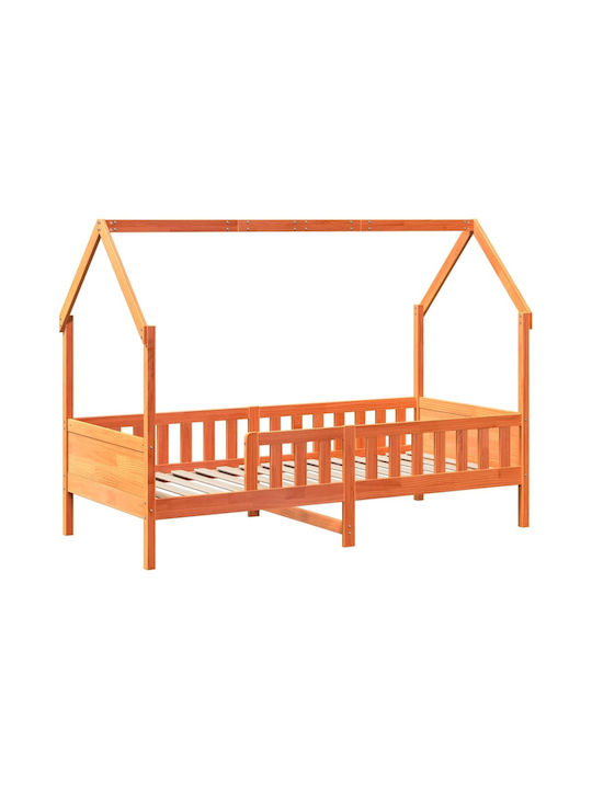 Pat pentru Copii Single Maro pentru Saltea 90x2...