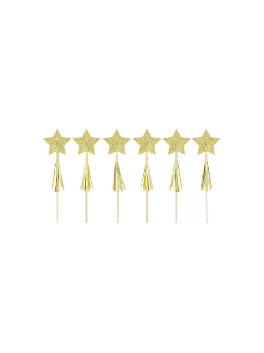 Party Pal Christmas Tableware Ornaments Gold 6 Pieces