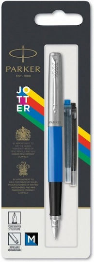 Parker Writing Pen Medium Blue made of Plastic with Blue Ink