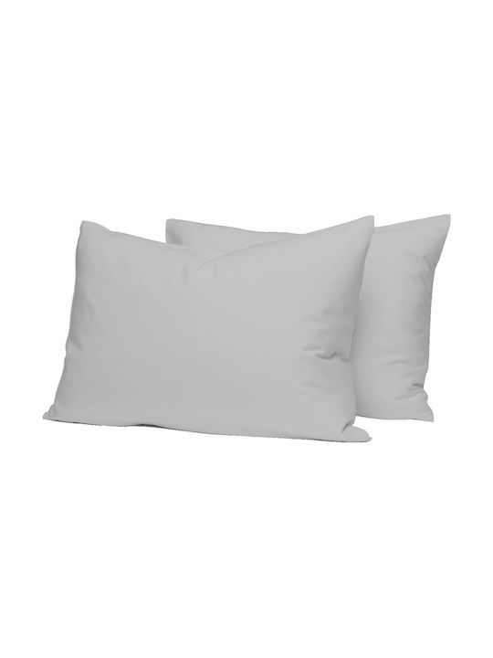 Casa Colori Pillowcase Set with Envelope Cover L.Grey 50x70cm.