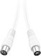 GoGEN Καλώδιο Κεραίας Coax male - Coax female Λευκό 10m (COAX10MFM03) 1τμχ