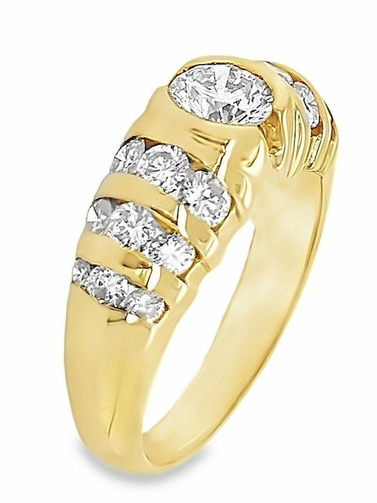 Xryseio Damen Ring mit Diamant aus Gold 18K