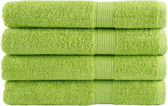 vidaXL Set 4 Hotel Pool and Beach Towels 200x80 cm 600gsm Green