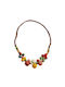 Boho Necklace with Colorful Ceramic Round Beads