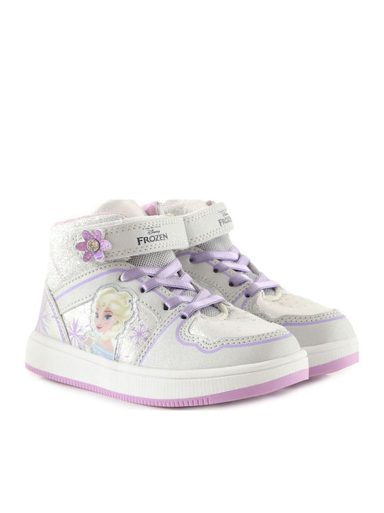 Kinder Sneakers Hoch Silber