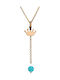 Goldsmith Halskette mit Tiara-Design aus Vergoldetem Silber Hellblau