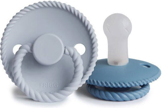 Frigg Биберони Силикон Rope Ocean View/Powder Blue за 6-18 месеци 2бр