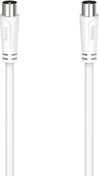 HAMA Cablu De Antenă Coaxial De Sex Masculin - Coaxial De Sex Feminin Alb 20m