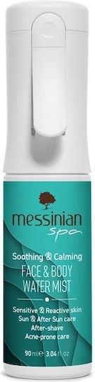 Messinian Spa Beruhigendes & Beruhigendes Gesichtsspray Tonisierung Gesicht mit Thermalwasser & Hyaluronsäure 90ml