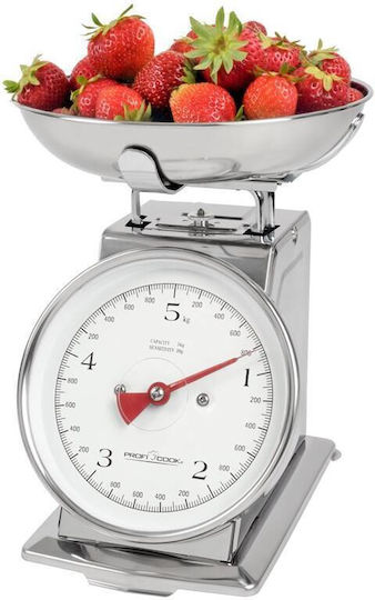 Profi Cook Analog Kitchen Scale with Bucket up to 5kg Gray