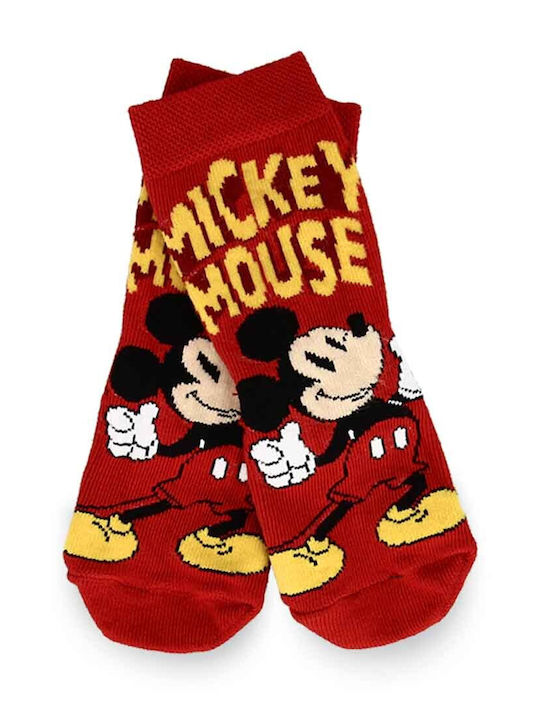 Disney Παιδικές Κάλτσες Mickey Mouse Κόκκινες