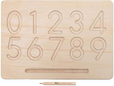 Berko Montessori Lehrspielzeug Buchstaben und Zahlen aus Holz für 3+ Jahre