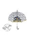 Coriex Kids Curved Handle Umbrella with Diameter 60cm Transparent