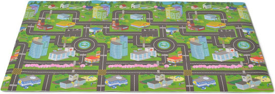 Moni City Map Big Χαλάκι Δραστηριοτήτων Πράσινο 120x200cm