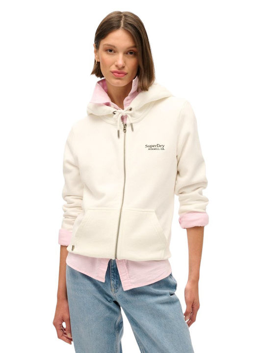 Superdry W Essential Logo Women's Hooded Cardigan White