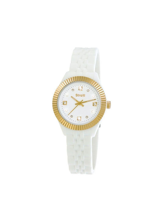 Stroili Watch with White Rubber Strap