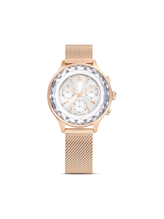 Swarovski Nova Watch Chronograph with Pink Gold Metal Bracelet