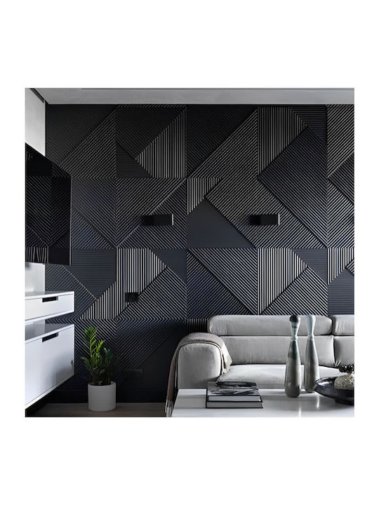 3D Πάνελ Τοίχου από PVC Wa0048pcs Τρίγωνα Λευκό...