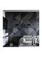 Panouri Decorative 3D Din PVC Wa0048pcs Triunghiuri Albe 50x50cm