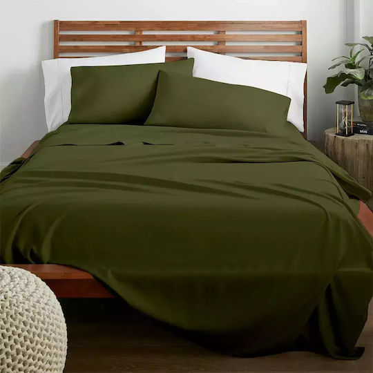 Lino Home Bettlaken für Einzelbett 170x260cm. Claro Grün