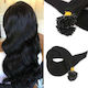 Remy Hair Extension Κερατίνης με Φυσική Τρίχα Ρεμί σε Σκούρο Μαύρο Χρώμα 1 65cm