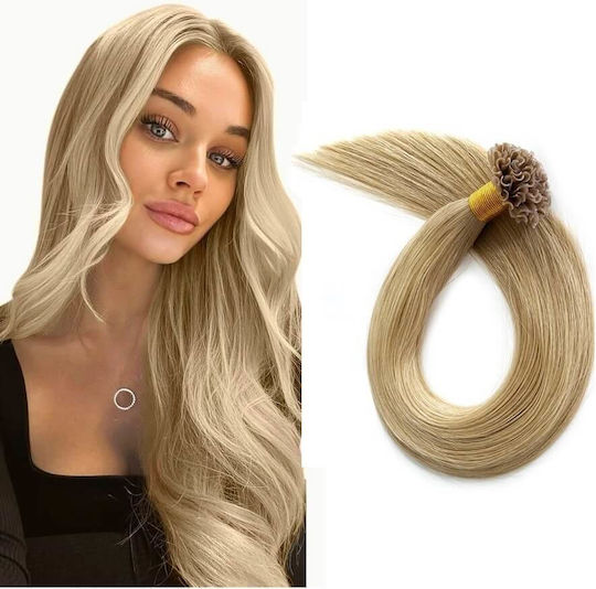 Remy Hair Extension Κερατίνης με Φυσική Τρίχα Ρεμί σε Σκούρο Ξανθό Χρώμα 18 55cm