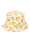 Paperinos Kids' Hat Bucket Fabric White Banana Print
