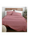 Lino Home Sheet King Size with Elastic 180x200+30cm. Claro Pink