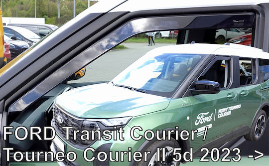 Heko Set of Windbreakers Front Car Dark Fime for Ford Transit Courier / Tourneo Courier 2023+ 2pcs