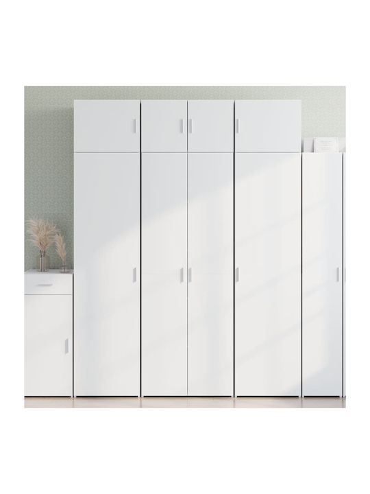 Double Door White Wardrobe 70x42.5x225cm