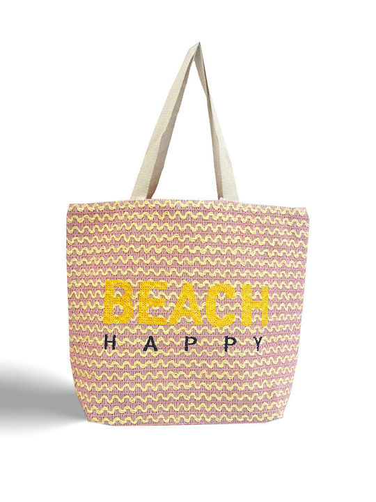 Straw Beach Bag Pink