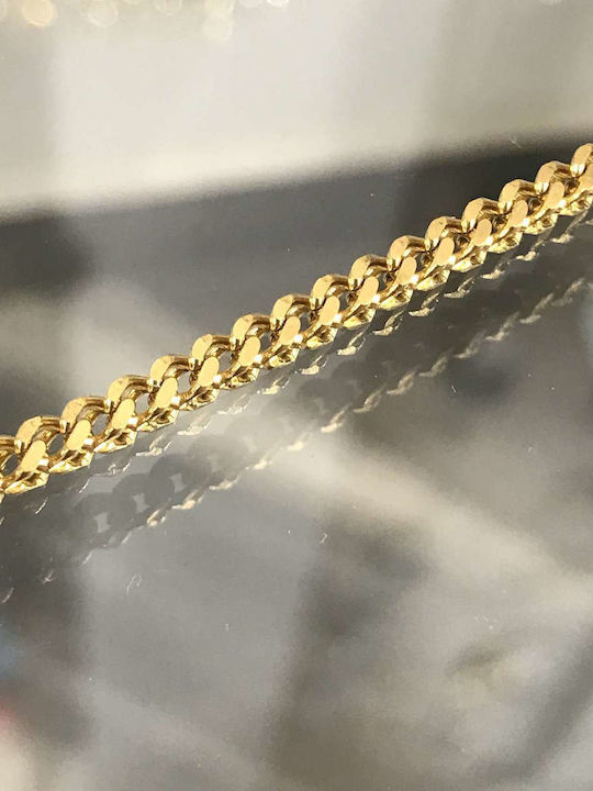 Goldsmith Αλυσίδα Λαιμού από Ατσάλι Επιχρυσωμένη Μήκους 22cm