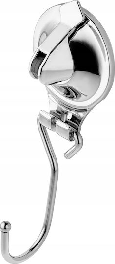 Kadax Cârlig de Baie Simplu cu ventuză de aspirație ​16.5x16.5cm Inox Argintiu
