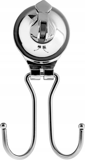 Kadax Haken Badezimmer Doppelt Saugnapf ​16.5x16.5cm Inox Silber