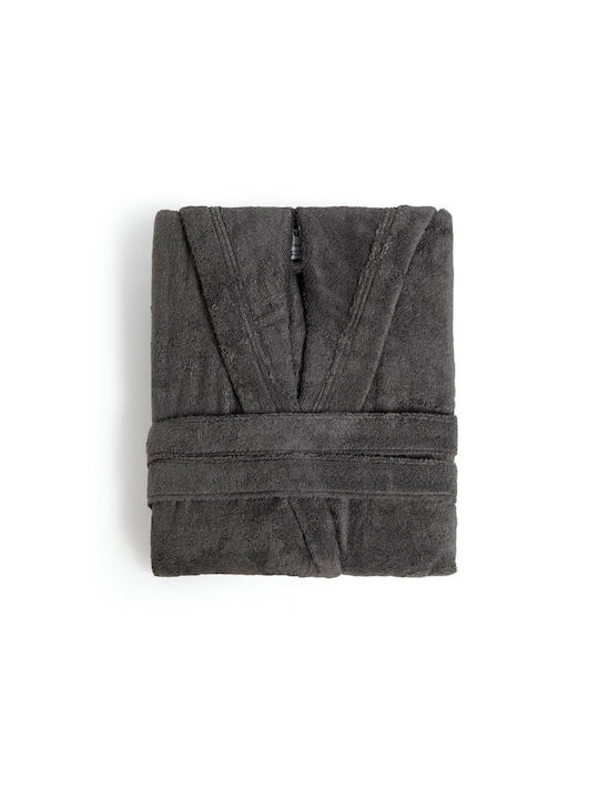 Hauz Bathrobe with Hood Charcoal Grey 350gr/m²