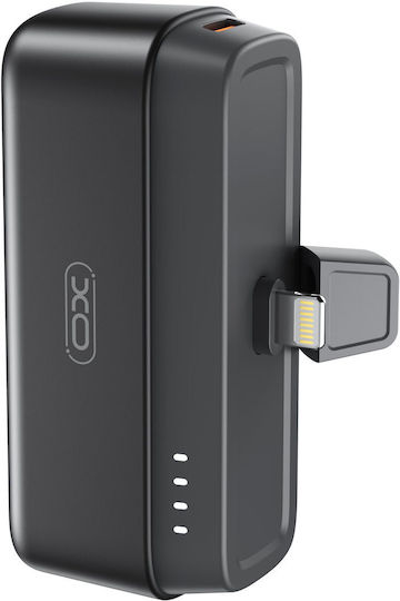 XO PR244 Lightning Power Bank 5000mAh 20W cu Port USB-C Quick Charge 2.0 / Quick Charge 3.0 Negru