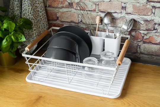 Brunbeste Στραγγιστήρι Νεροχύτη Μεταλλικό Λευκό 43x32x14cm