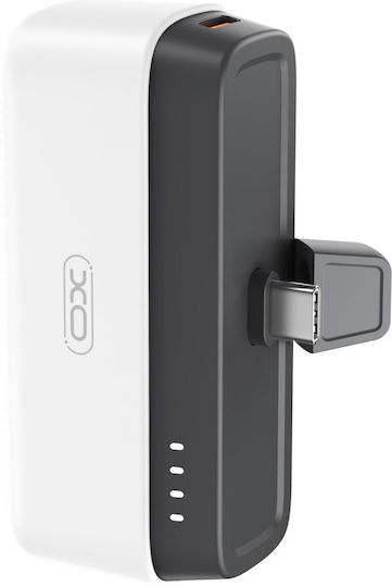 XO PR244 USB-C Power Bank 5000mAh 20W Quick Charge 2.0 / Quick Charge 3.0 Λευκό